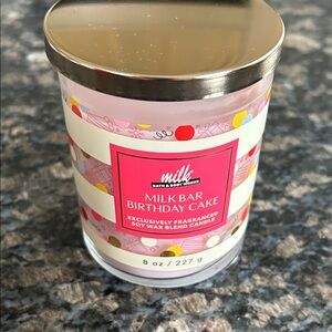 BATH & BODY WORKS MILK BAR BIRTHDAY CANDLE 8OZ NWT
